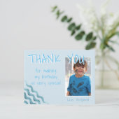 Anniversaire Merci Carte photo pour Boys Waves (Debout devant)