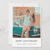 Anniversaire moderne | Carte photo minimaliste élé (Devant)