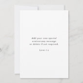 Anniversaire moderne | Carte photo minimaliste élé (Dos)