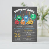 Anniversaire Monster Bash Invitation Anniversaire (Debout devant)