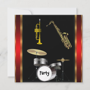 Anniversaire Musique Danse Invitation