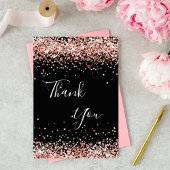 Anniversaire noir rose or merci
