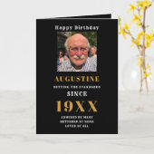 Anniversaire Nom du Modèle photo Black Gold Chaque (Fleur jaune)