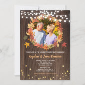 Anniversaire or photo invitation thanksgiving rust (Devant)