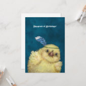 Anniversaire Peep carte plat (Devant/Arrière en situation)