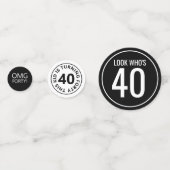 Anniversaire Personnalisé Confetti (Derrière)