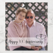 Anniversaire personnalisé Étiquettes de bouteilles (Étiquettes simples)