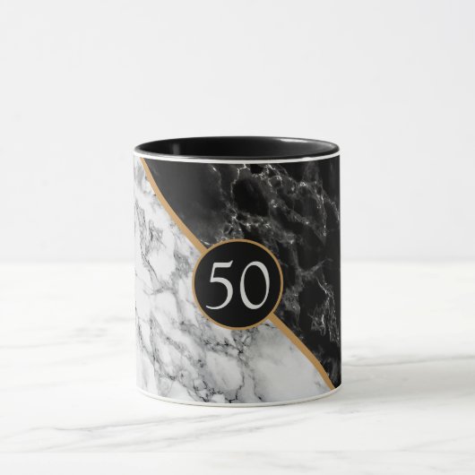 : Anniversaire Personnalisé Marbre de Mug (Centre)