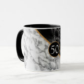: Anniversaire Personnalisé Marbre de Mug (Devant gauche)