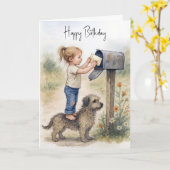 Anniversaire Petite fille Envoyer une carte (Fleur jaune)