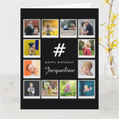 Anniversaire Photo Collage Modèle N'importe quel n (Fleur jaune)