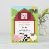 Anniversaire Photo Farm Appartement Invitation (Debout devant)