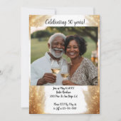 Anniversaire Photo Moderne Invitation Blanc (Devant)