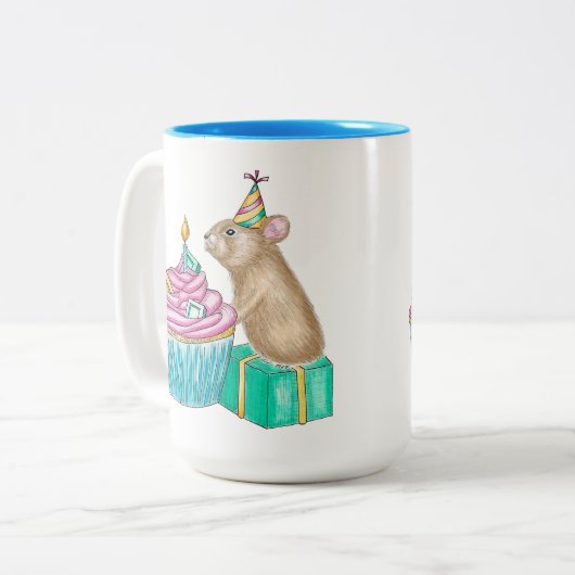 Anniversaire Pika Cupcake Mug (Devant gauche)