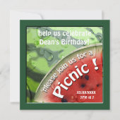Anniversaire Pique-Nique Été Invitation (Devant)