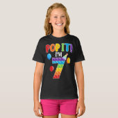 Anniversaire Pop It I'm 7 Fidget mignon T-Shirt gr (Devant entier)