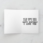 ANNIVERSAIRE POUR LA PANDÉMIE MARITIME 2020 CARTE  (Intérieur)