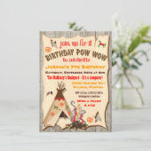 Anniversaire Pow Wow Teepee Invitations (Debout devant)