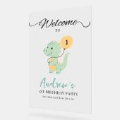 Anniversaire première année Minimaliste Dinosaure (Angle)