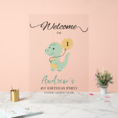 Anniversaire première année Minimaliste Dinosaure (Mariage)