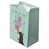 Anniversaire présente Doberman sac cadeau moyen (Dos Angle)