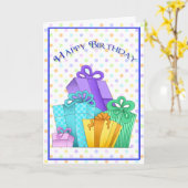 Anniversaire présente une carte de voeux (Fleur jaune)