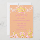 ANNIVERSAIRE PRINCESS INVITATION PEACH COULEUR (Devant)
