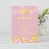 ANNIVERSAIRE PRINCESS INVITATION PEACH COULEUR (Debout devant)