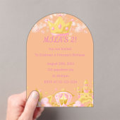 ANNIVERSAIRE PRINCESS INVITATION PEACH COULEUR (In situ (ordinateur de poche))