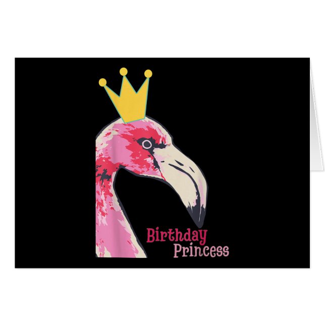 Anniversaire Princesse Flamant rose fille | Flaman (Devant horizontal)