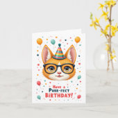Anniversaire Purr-fect !" Carte d'anniversaire de (Fleur jaune)