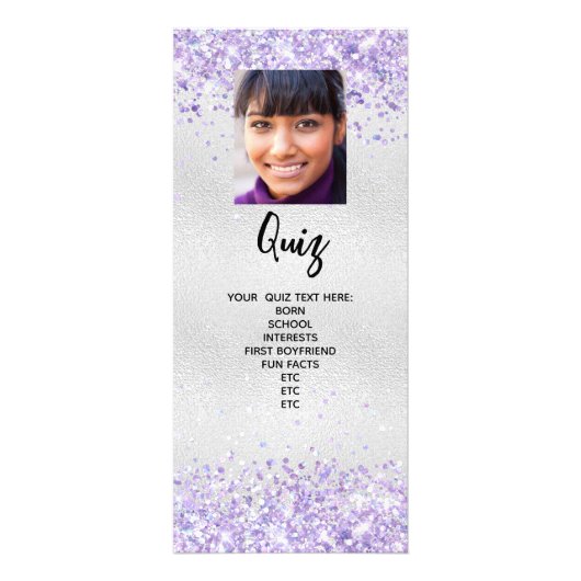 Anniversaire Quiz du Programme argent violet photo (Dos)