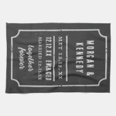 Anniversaire Rencontré Engagé Serviette de cuisine (Horizontal)