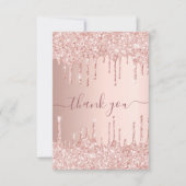 Anniversaire rose gouttes d'or merci (Devant)