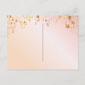 Anniversaire rose or blush rose étoiles invitation (Dos)