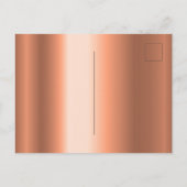 Anniversaire rose or élégante invitation (Dos)