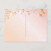 Anniversaire rose or florales Bourgogne invitation (Dos)