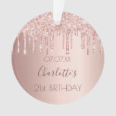 Anniversaire rose or rose nom (devant)