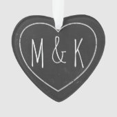 Anniversaire Rustique Mariage Ornament du coeur (devant)