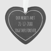 Anniversaire Rustique Mariage Ornament du coeur (dos)