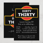 Anniversaire sale 30 de trente invitations (Devant / Derrière)