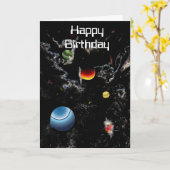 anniversaire sautant de carte de dimension de SI (Fleur jaune)