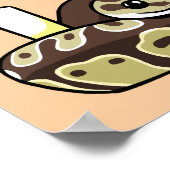 Anniversaire Snake Cute Ball Python Dessin Poster (Coin)