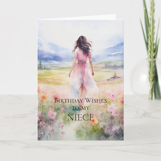 Anniversaire Souhaite À Ma Carte Niece (Devant)