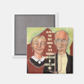 ANNIVERSAIRE SOUVENIR MAGNET AMÉRICAINE IMAGE GOTH (Recto/Verso)