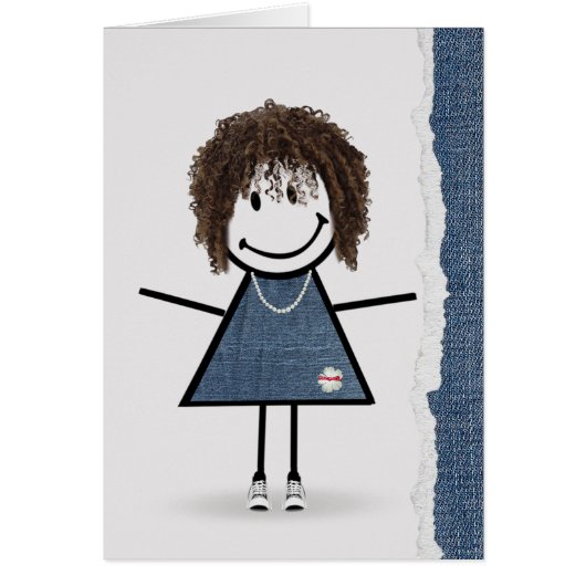 Anniversaire Stick Girl avec Basket (Devant)