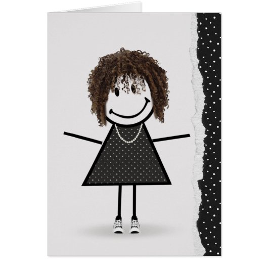 Anniversaire Stick Girl avec Basket (Devant)