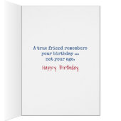 Anniversaire Stick Girl avec Bouquet de fleurs (Intérieur (Droit))