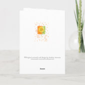 Anniversaire Sunshine Day Sunflower Carte de voeux (Dos)