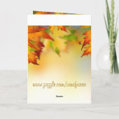 Anniversaire sur la carte de Jour de Thanksgiving. (Dos)